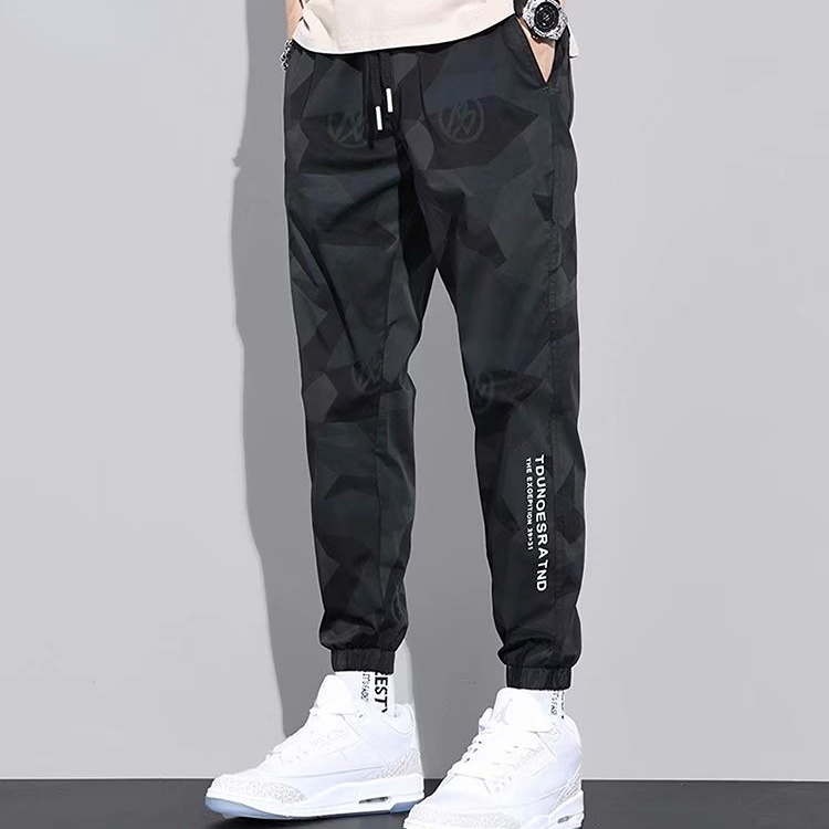 Mới Quần Legging Thể Thao Rút Dây Dáng Rộng Phong Cách harlan camo ins Đa Năng Cho Nam