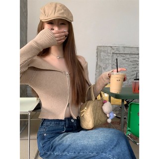 🍓OFF SHOULDER TOP DESIGNED LONG SLEEVE KNIT SWEATER