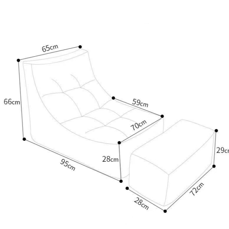 Lazy Tatami Sofa Bed Ghế lưng thư giãn Ghế đọc sách Ghế sofa đơn có thể nằm Ghế nằm ban công phòng ngủ