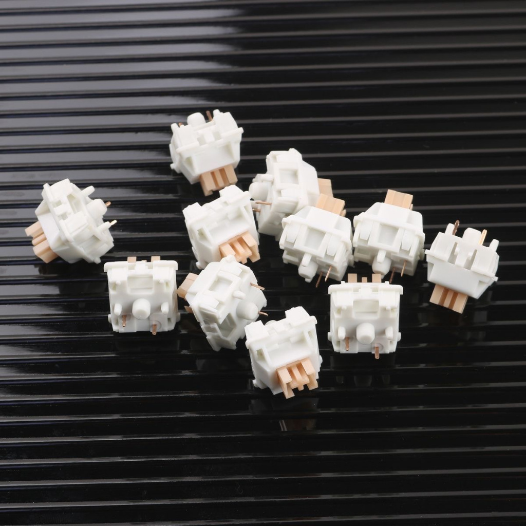10/30 PCS Outemu Silent Cream Yellow Pro switch silent Tactile Switch tính im lặng Tùy chỉnh bàn phím cơ khí Trục 5 Pin