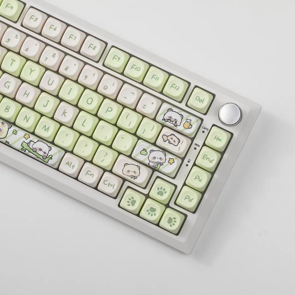140 Phím Gấu xanh Keycaps MOA Chiều Cao PBT Chất liệu thăng hoa nhiệt cá nhân tùy dương bàn phím cơ khí Keycaps Áp dụng 61/68/75/84/87/104/108