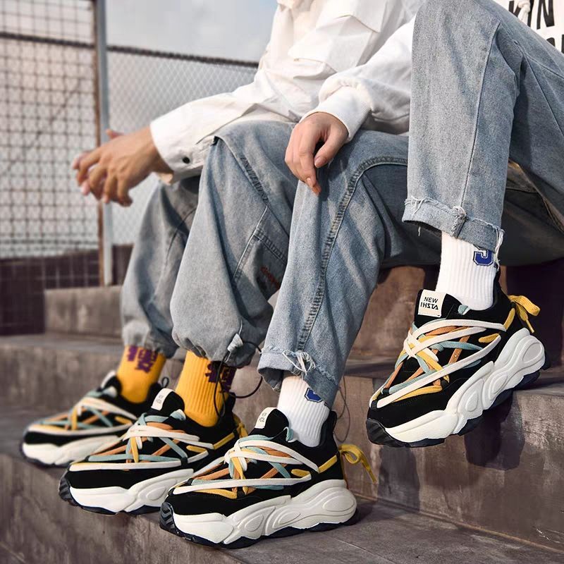 Giày Thể Thao Đế Dày Tăng Chiều Cao Phong Cách Retro Mới Cho Cặp Đôi RKC573