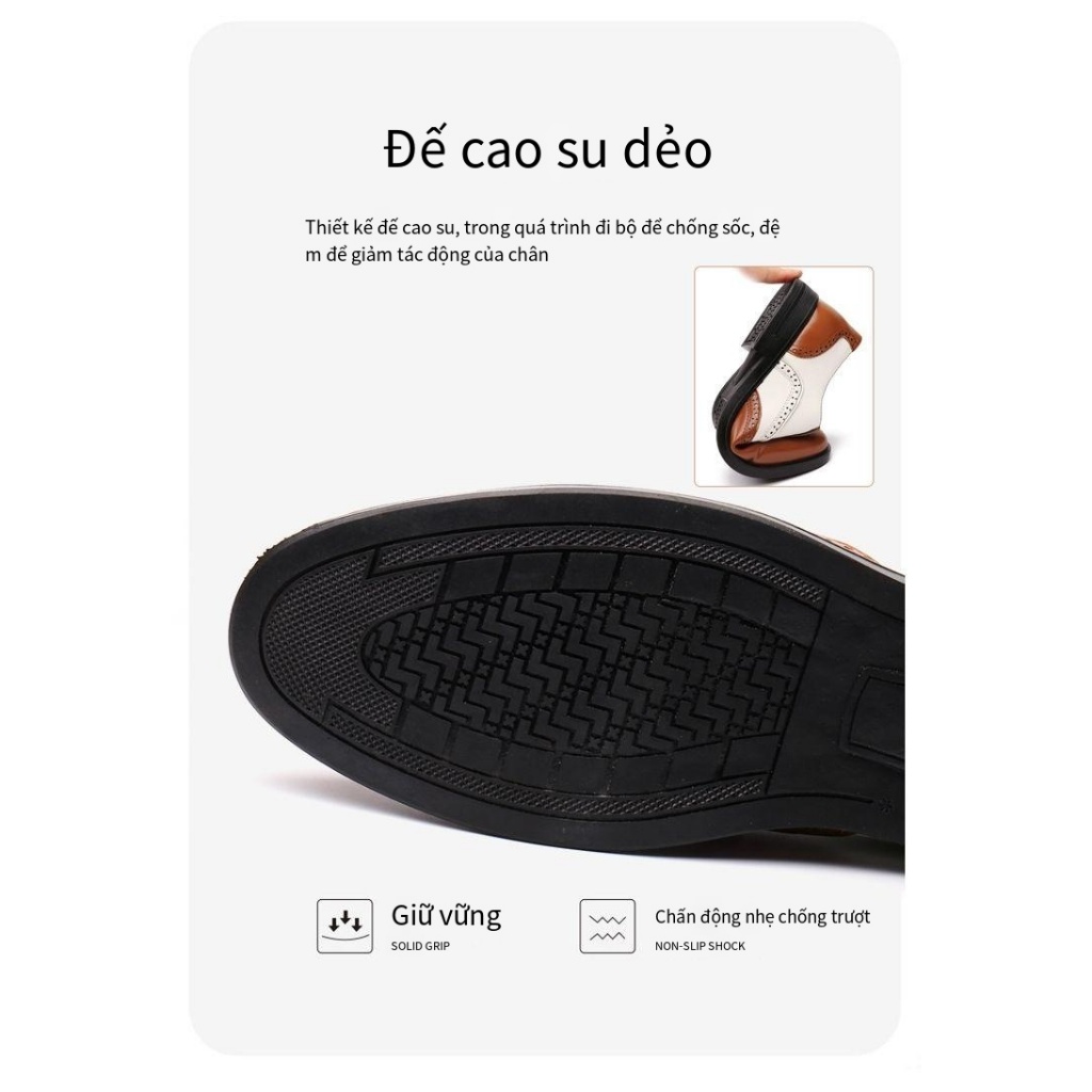 Giày Da Nam Chạm Khắc Phong Cách Mới HZFMS0179