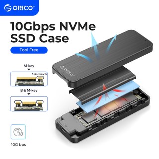 Vỏ ổ cứng orico hm2c3 m2 nvme usb3.2 gen2 type c 10gbps pcie ssd m2 bằng kim loại chất lượng cao