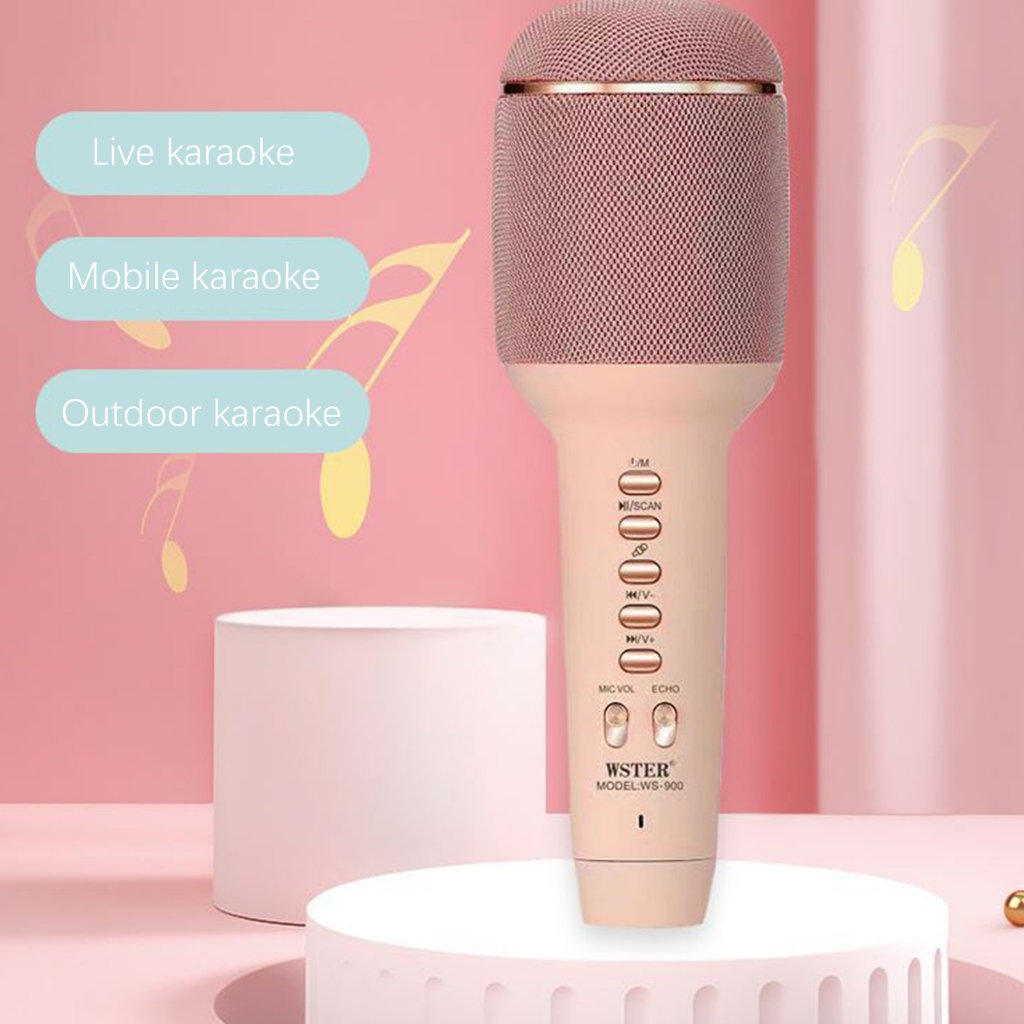 Micro Karaoke Bluetooth Cầm Tay Mic Hát Karaoke Không Dây Đa Năng Chất Lượng Cao Tiện Dụng Và Chuyên Nghiệp Mic Ws-900