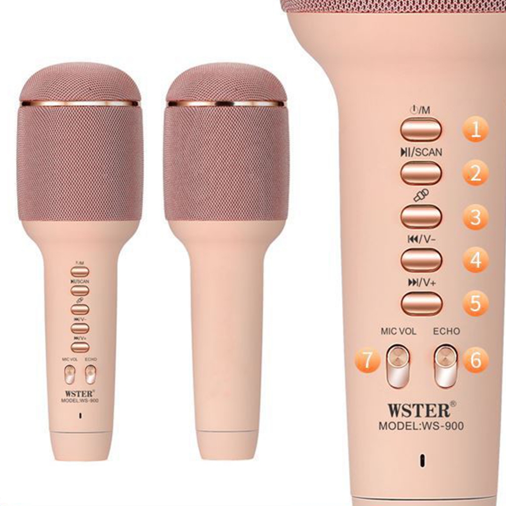 Micro Karaoke Bluetooth Cầm Tay Mic Hát Karaoke Không Dây Đa Năng Chất Lượng Cao Tiện Dụng Và Chuyên Nghiệp Mic Ws-900