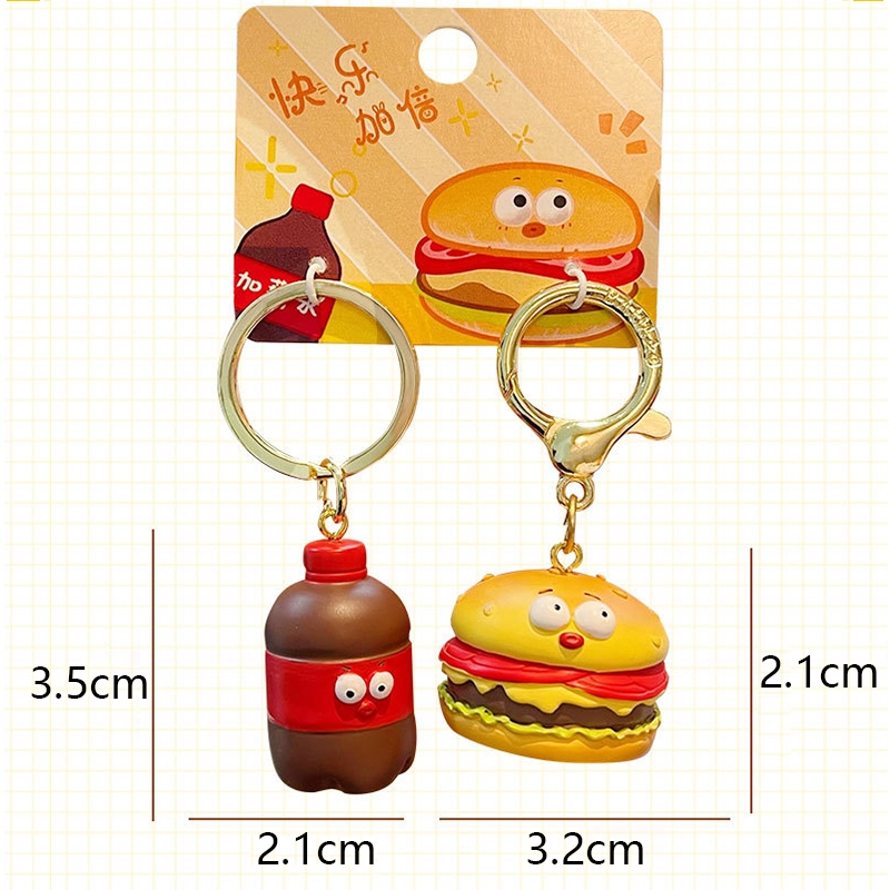 Hoạt Hình Móc Khóa Hình Đồ Ăn Nhanh Ngộ Nghĩnh