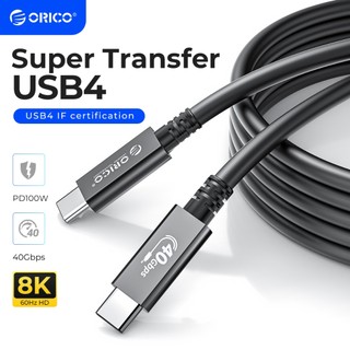 Cáp USB 4 ORICO HD 8K @ 60Hz PD100W sạc nhanh/truyền dữ liệu 40Gbps USB-IF cho Thunderbolt 3 Macbook iPhone 15 (U4A03)