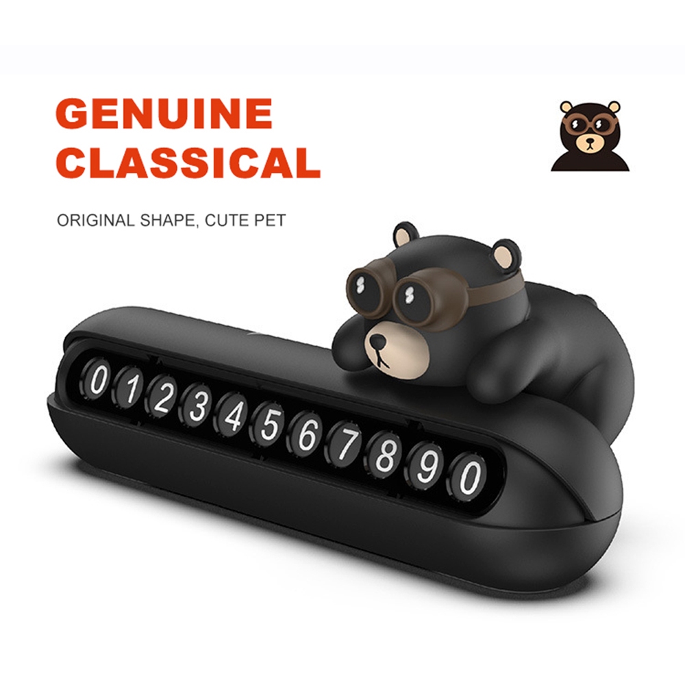 Bảng số điện thoại PECHAM đỗ xe tạm thời hình gấu harco dễ thương