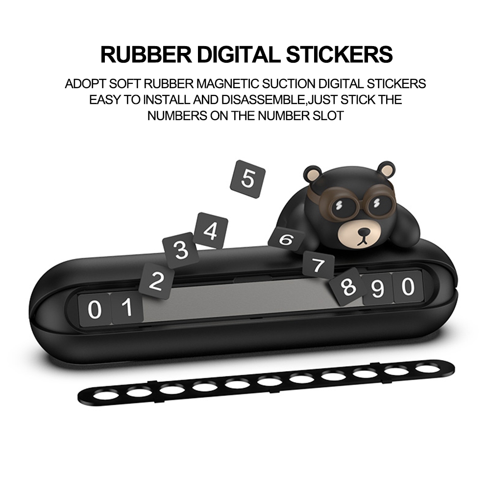 Bảng số điện thoại PECHAM đỗ xe tạm thời hình gấu harco dễ thương