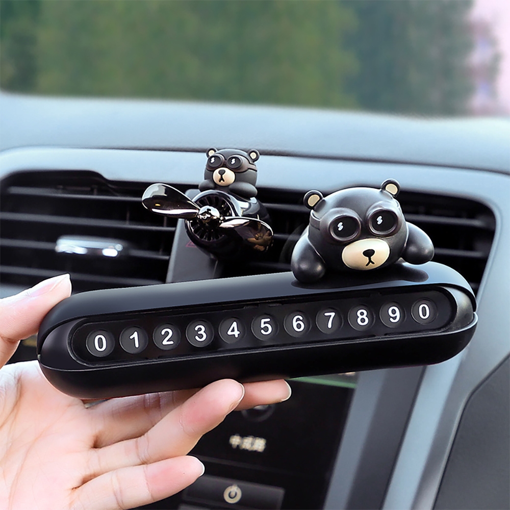 Bảng số điện thoại PECHAM đỗ xe tạm thời hình gấu harco dễ thương