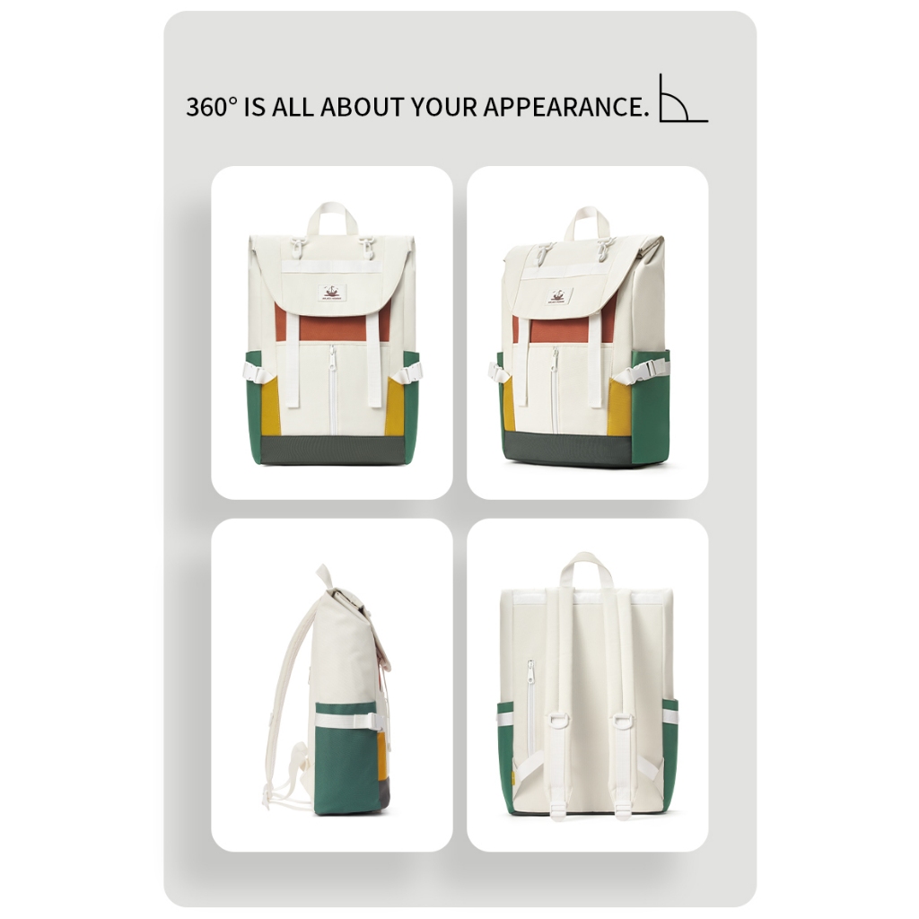 Mracehomme Balo Đi Học Đựng laptop 15 inch Chống Thấm Nước Tiện Dụng Cho Nữ