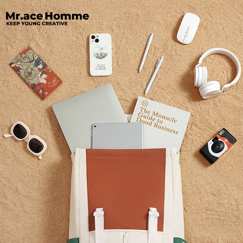 Mracehomme Balo Đi Học Đựng laptop 15 inch Chống Thấm Nước Tiện Dụng Cho Nữ