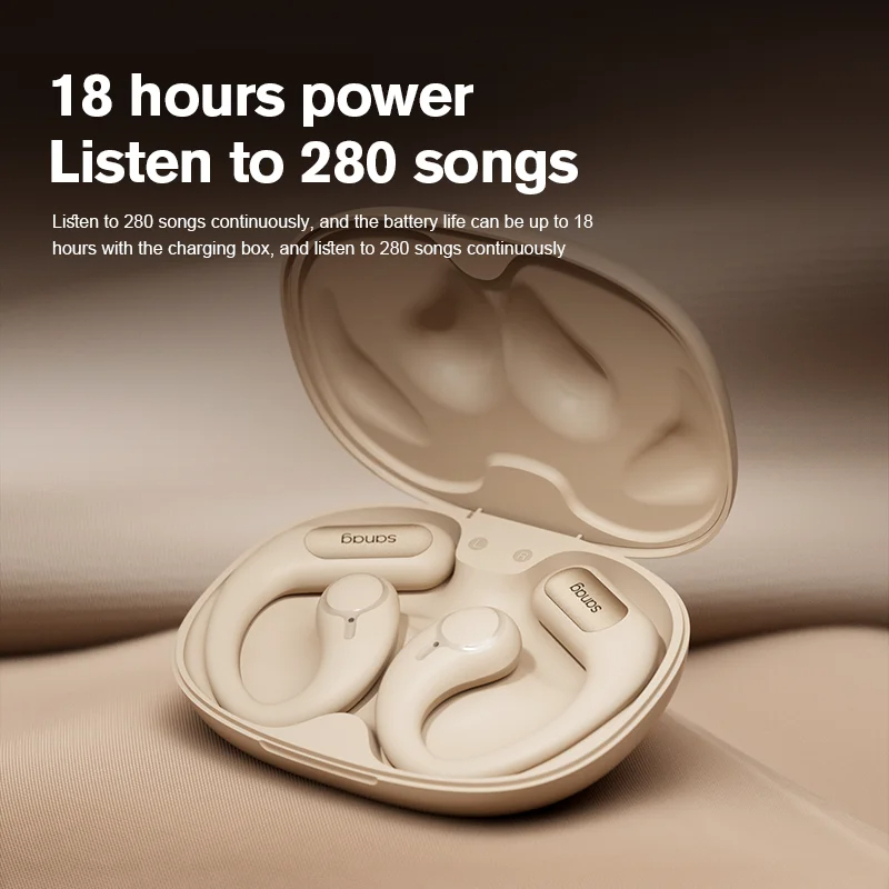 Sanag Tai Nghe Thể Thao z63s bluetooth 5.3 Móc Vành Tai Có Thể Xoay Vòng Chống Thấm Nước ipx7