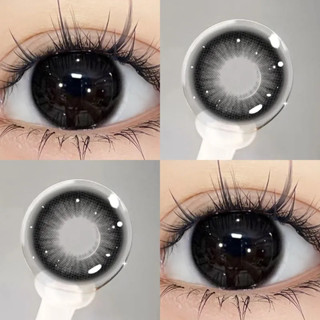 Set 2 Kính Áp Tròng Màu Đen 14.0/14.2/14.5mm Thương Hiệu UYAAI