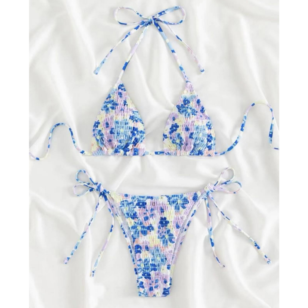 Thời Trang bikini Hai Dây Họa Tiết Hoa