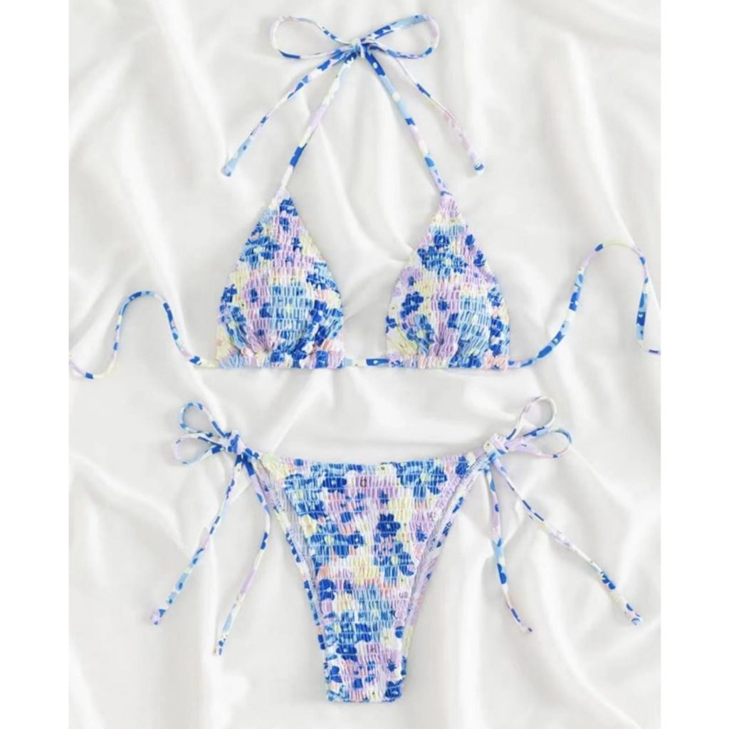 Thời Trang bikini Hai Dây Họa Tiết Hoa