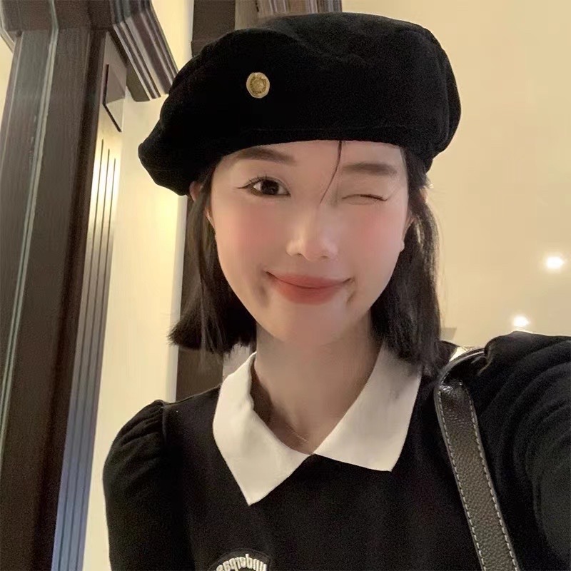 Mg studio / Mũ beret Vải velour