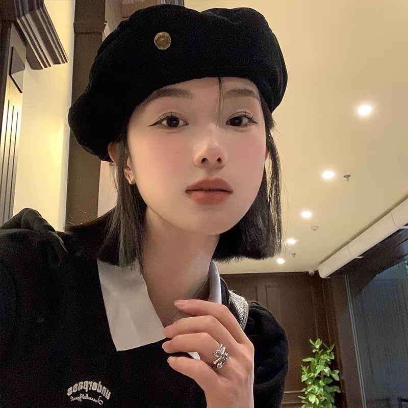 Mg studio / Mũ beret Vải velour