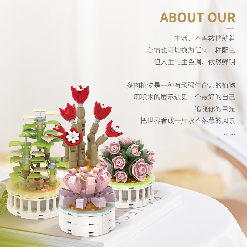 Bộ Đồ Chơi Lắp Ráp Hình Bông Hoa Dành Cho Trẻ Em