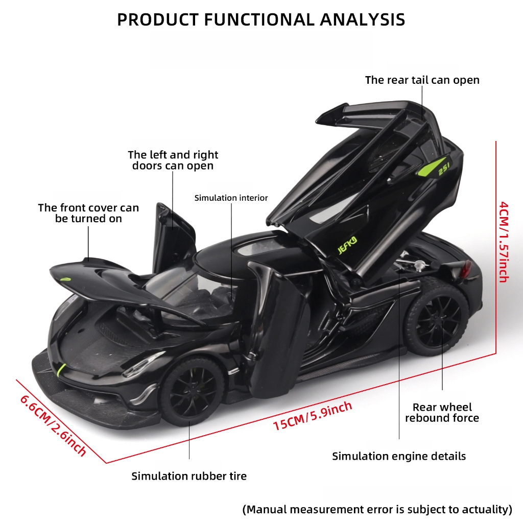 Mô Hình Xe Hơi koenigsegg jesko Tỉ Lệ 1: 32 Trang Trí