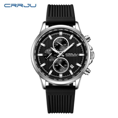 Crrju Đồng Hồ quartz Đa Năng Chống Thấm Nước Với Dây Đeo Silicon 2315X