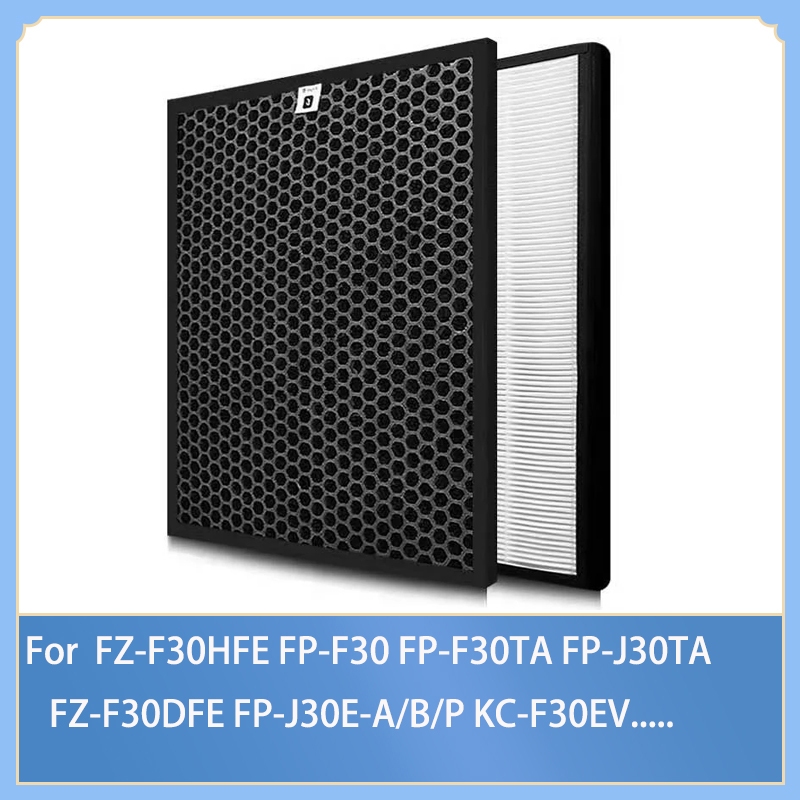 Tấm Lọc carbon Hoạt Tính Thay Thế Cho Máy Lọc Không Khí sharp fz-f30hfe fp-f30 fp-f30ta Fj30Ta fz-f30dfe kc-f30ev