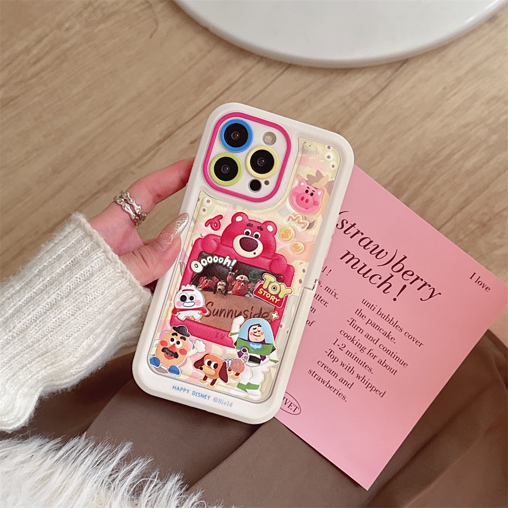 Bao Da Điện Thoại tpu Mềm Họa Tiết Hoạt Hình Có Giá Đỡ Ẩn Cho iphone 15 pro max 14 pro max 13 pro max 12 pro max