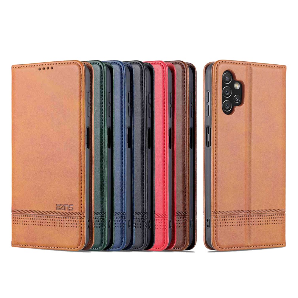 Bao Da pu Điện Thoại Nắp Lật Hít Nam Châm Màu Trơn Cho samsung galaxy a05 a05s a04 a04s a04e a03s a02s a02 a01