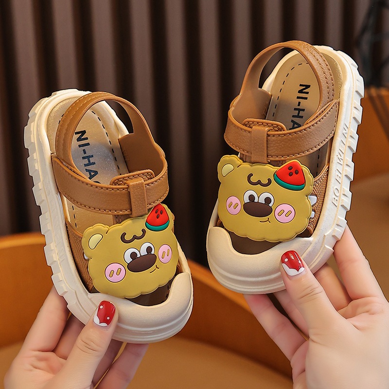 SUGE dép gấu dâu cho bé sandal cho bé gái Hàn Quốc