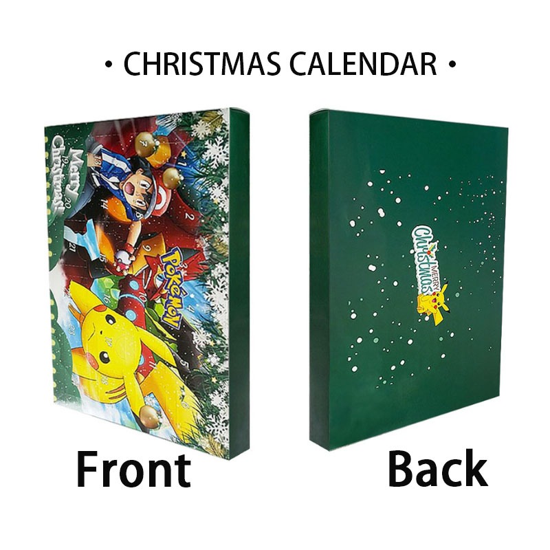 Bộ 24 lịch pokemon giáng sinh hộp mù anime mô hình đồ chơi christmas quà tặng trẻ em