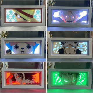 One piece led figurine lamp manga deco luffy light box thủ công mỹ nghệ đèn bàn anime mới nhất tiện ích đèn ngủ