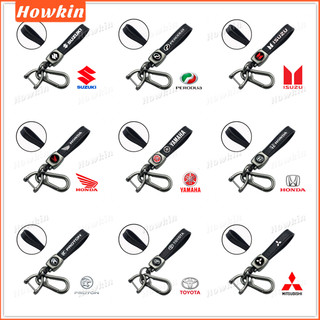 Móc Chìa Khóa Bằng Da Và Kim Loại Cho Xe Hơi Xe Máy