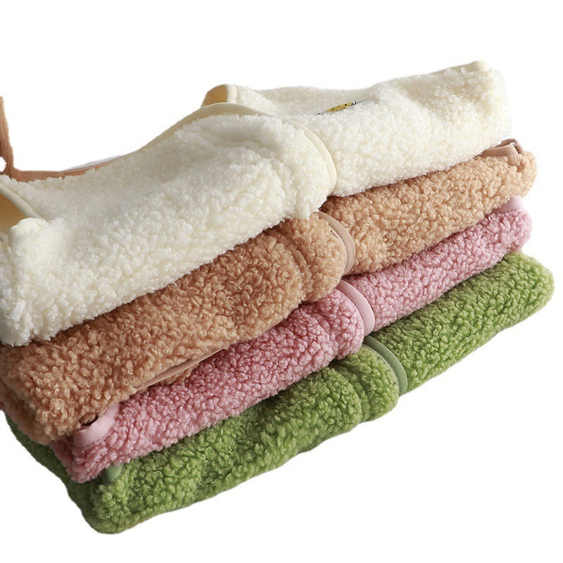 Áo Khoác Nhung Lông Cừu Hai Mặt Giữ Ấm Mùa Thu Đông Cho Bé 80-140CM