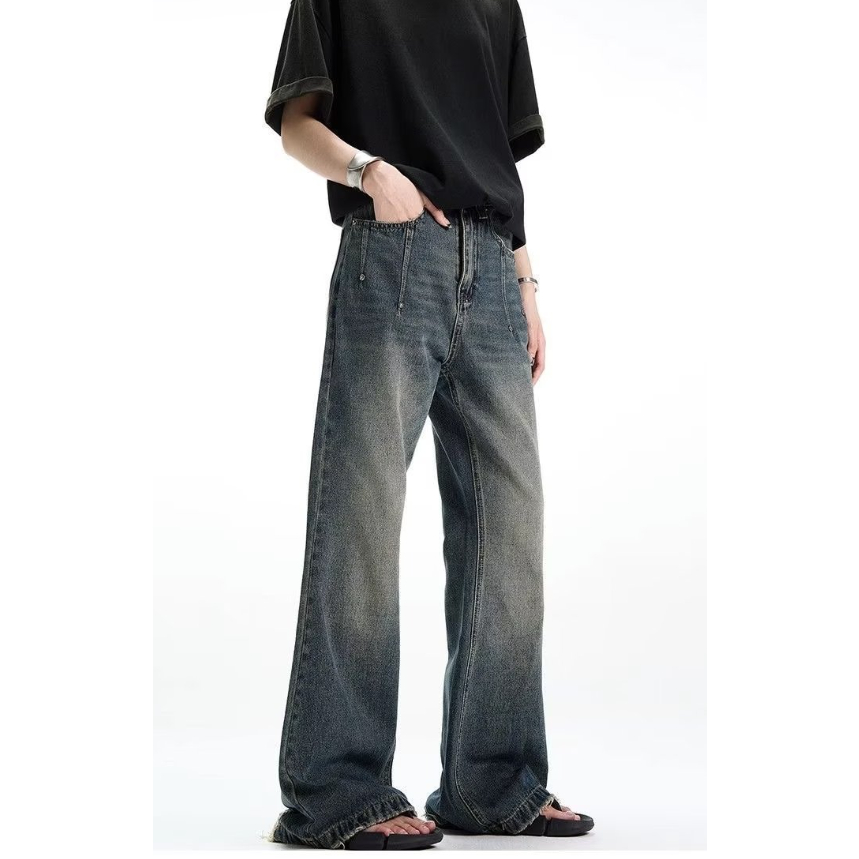 Quần Jean Dài Kiểu vintage Mỹ Thiết Kế Năng Động Cho Nam Và Nữ