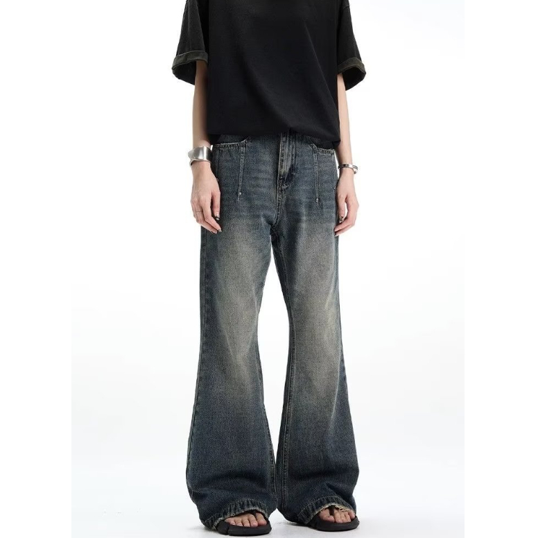 Quần Jean Dài Kiểu vintage Mỹ Thiết Kế Năng Động Cho Nam Và Nữ