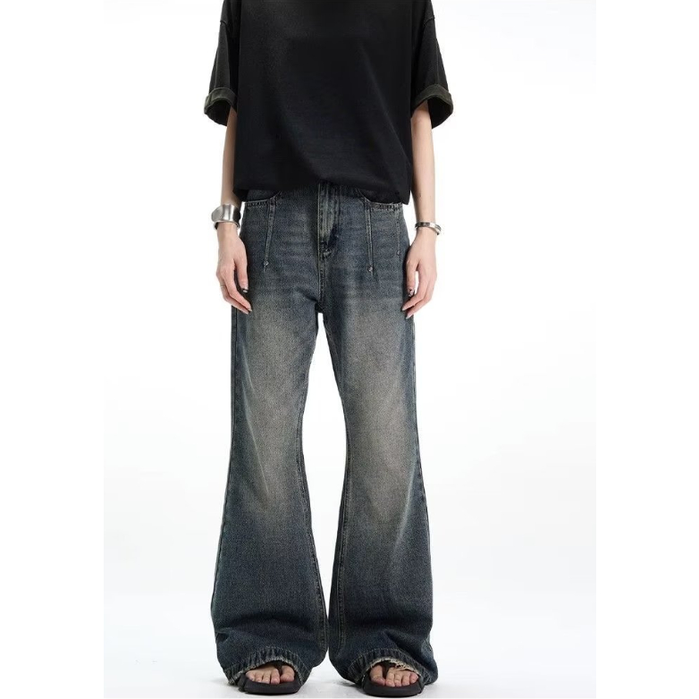 Quần Jean Dài Kiểu vintage Mỹ Thiết Kế Năng Động Cho Nam Và Nữ