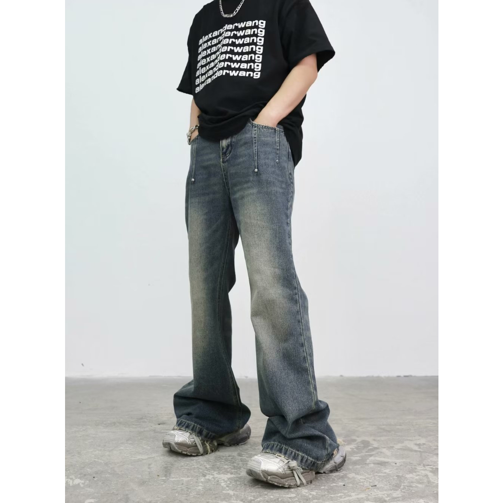 Quần Jean Dài Kiểu vintage Mỹ Thiết Kế Năng Động Cho Nam Và Nữ