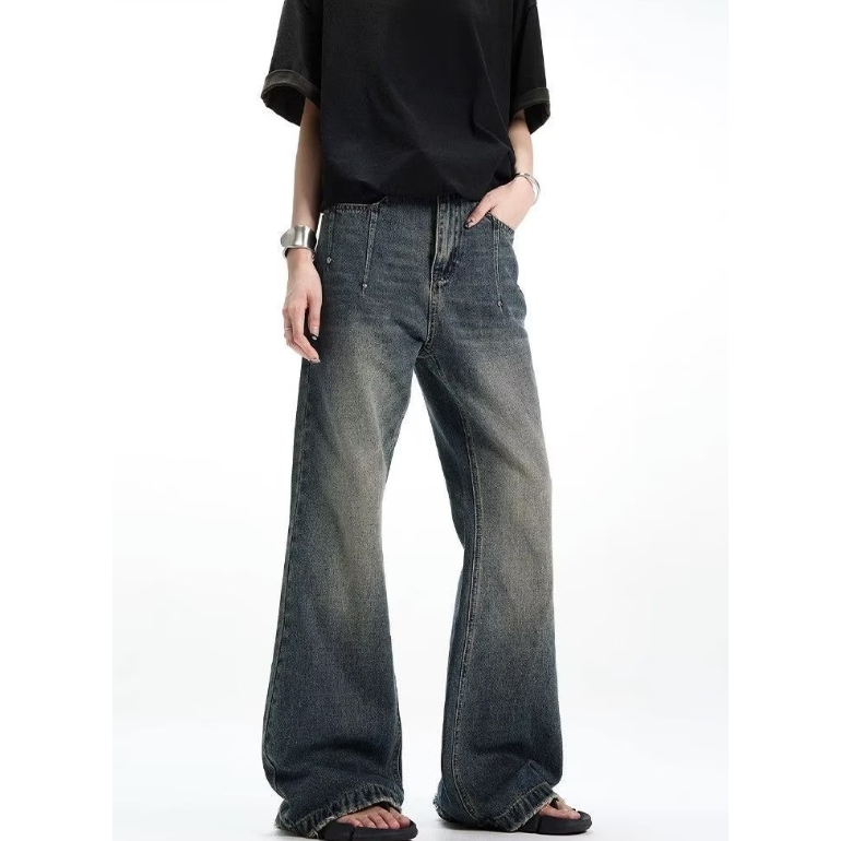 Quần Jean Dài Kiểu vintage Mỹ Thiết Kế Năng Động Cho Nam Và Nữ