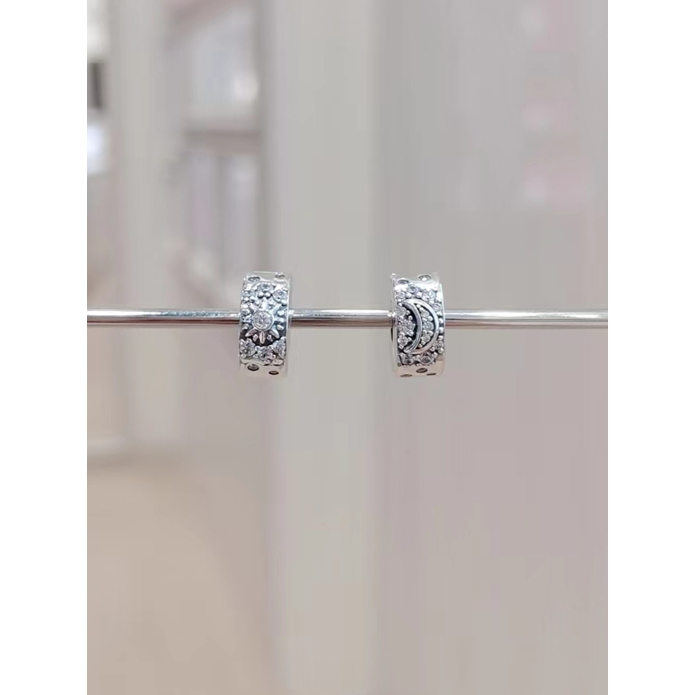 Kẹp Hạt Cườm Hình Mặt Trời Và Mặt Trăng Lấp Lánh Dùng Làm Vòng Tay diy