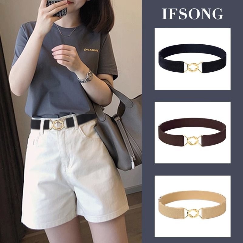 Thắt Lưng unisex Co Giãn Không Đường May Đơn Giản Hợp Thời Trang