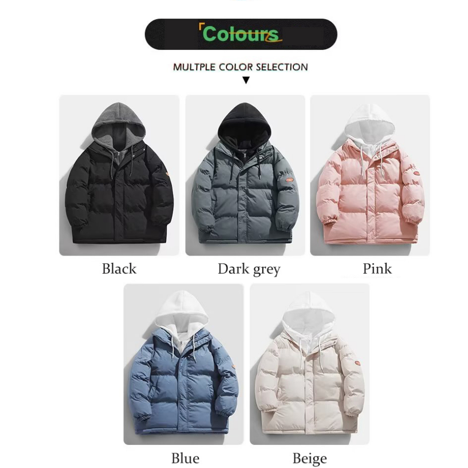 YOUTANG Áo Hoodie cotton Dáng Rộng Giữ Ấm Mùa Đông Thời Trang Cho Nam Nữ