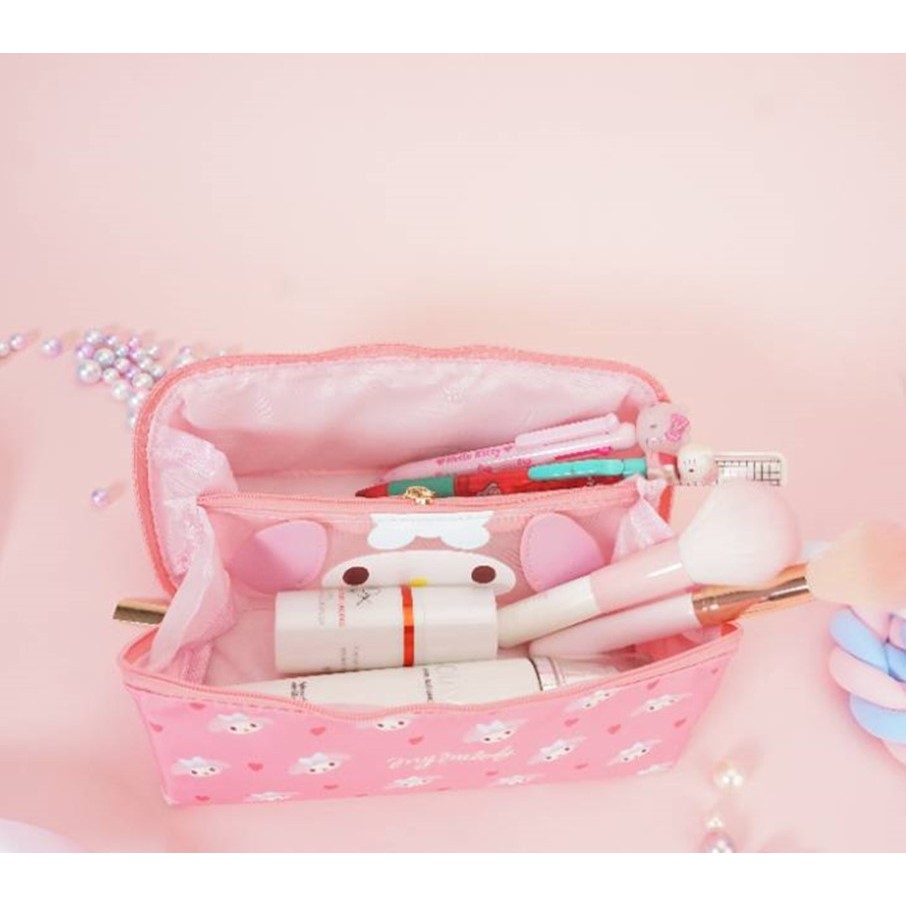 Sanrio Túi Đựng Bút Chì Sức Chứa Lớn Nhiều Lớp Hình melody Dễ Thương