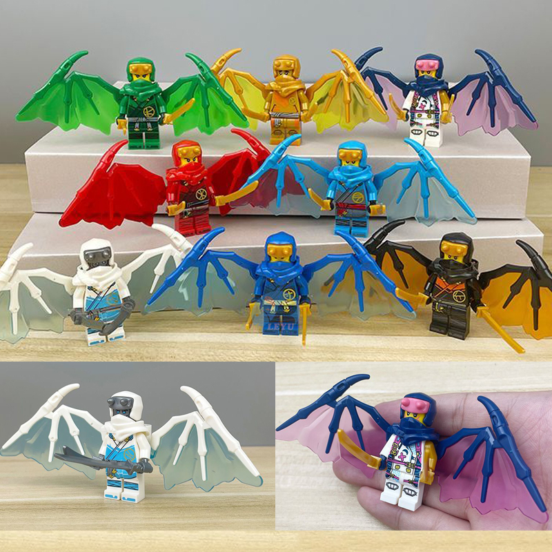 Leyu moc Set 8 Mô Hình Đồ Chơi ninjago Mini Làm Quà Tặng Sinh Nhật Cho Bé
