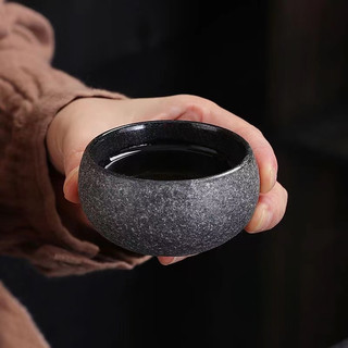 Tự nhiên gỗ mun teacup uống trà tay khắc teacup kung fu tea set master cup tea cup single cup retro cup cốc sức khỏe cốc thiền cốc