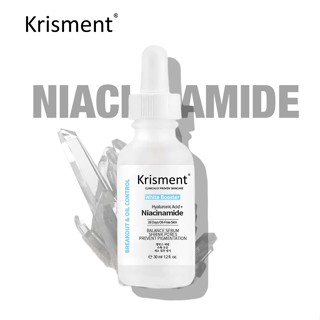  Krisment Tinh Chất Hyaluronic Acid + Niacinamide Dưỡng Trắng Hỗ Trợ Giảm Mụn 30ml 
