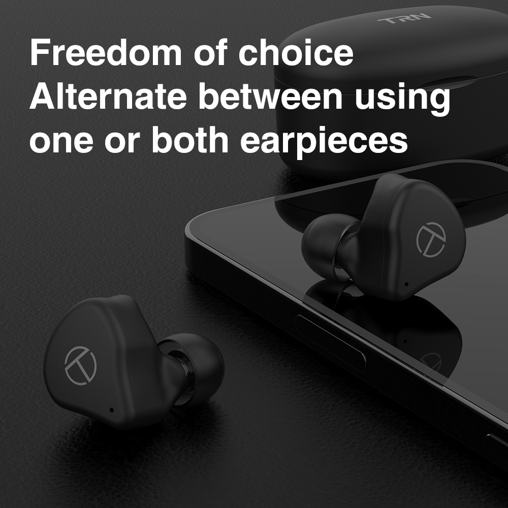 Trn Tai Nghe Nhét Tai bluetooth 5.0 Không Dây Âm Thanh hifi t300 T1 tws