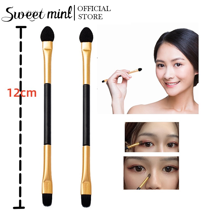 Sweet mint Cọ trang điểm phấn mắt và môi 2 đầu mềm 2 trong 1