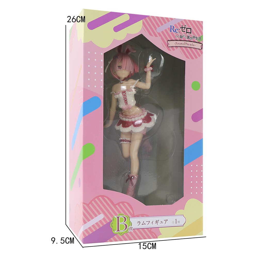 Mô Hình Đồ Chơi Nhân Vật rem ram bunny Trong Phim Hoạt Hình "Re: Life in a different world" 21cm