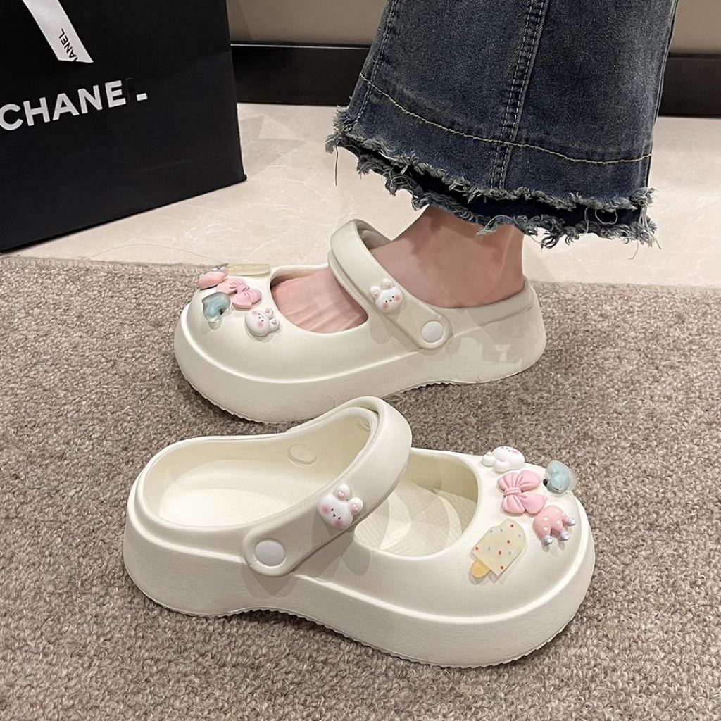 Serein dép nữ dép sandal nữ dép cross dép bánh mì đế cao giày đế cao 2023 NEW JUL1704